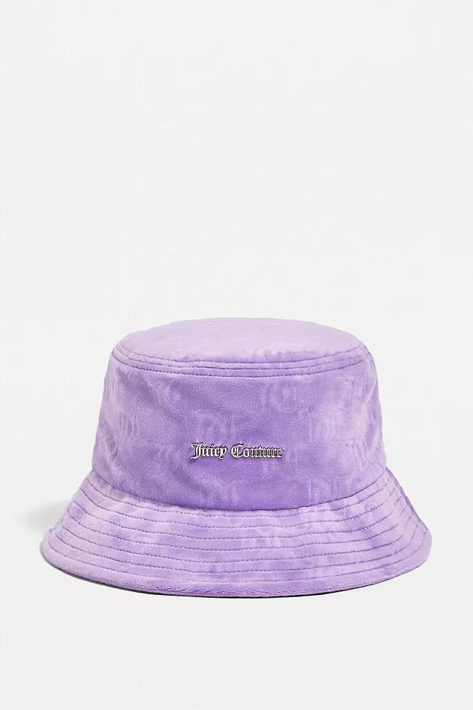 Lilac Juicy Couture Velour Bucket Hat, Women, , large image number 0