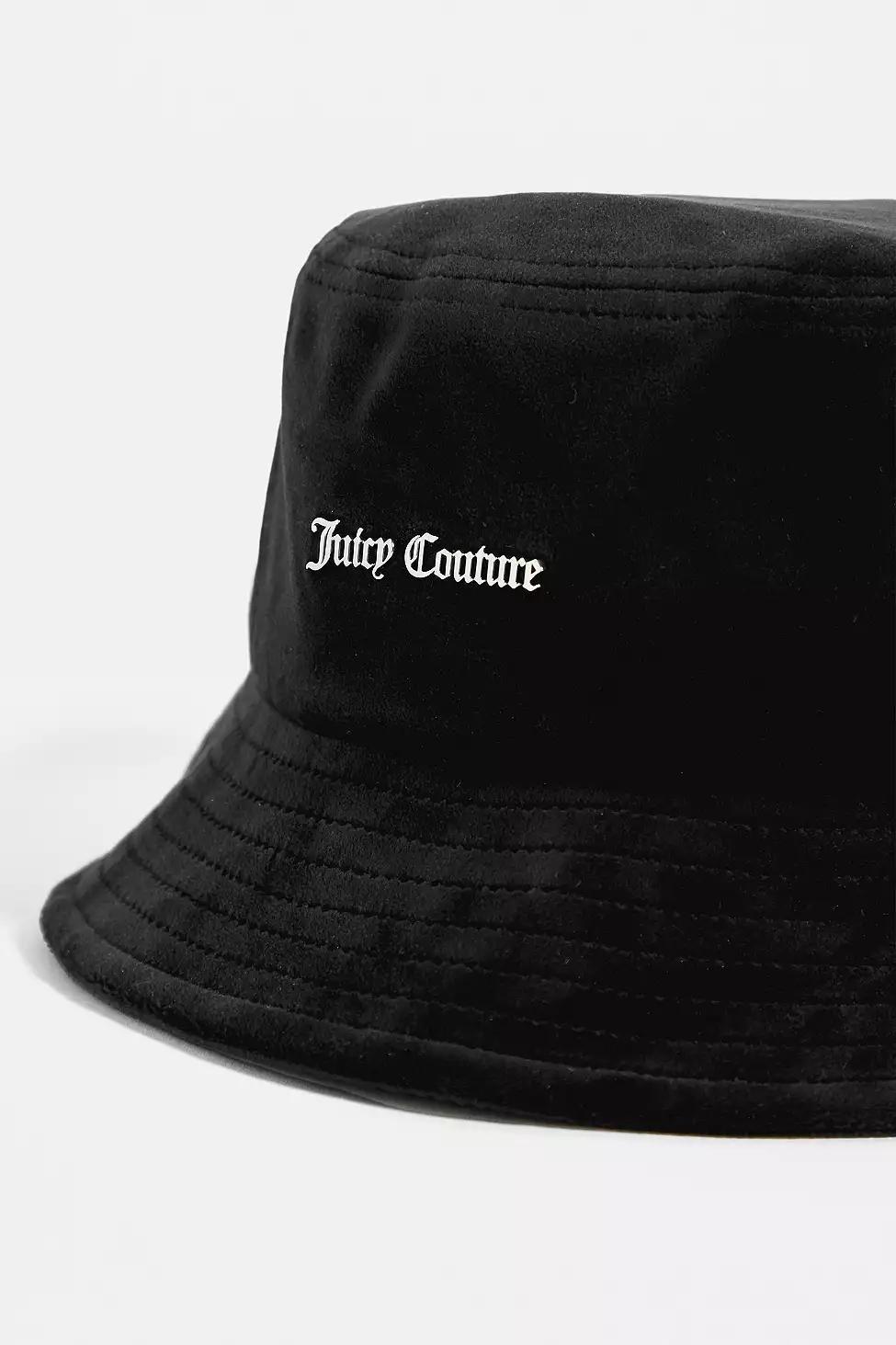 Black Juicy Couture Velour Bucket Hat, Women, , large image number 2
