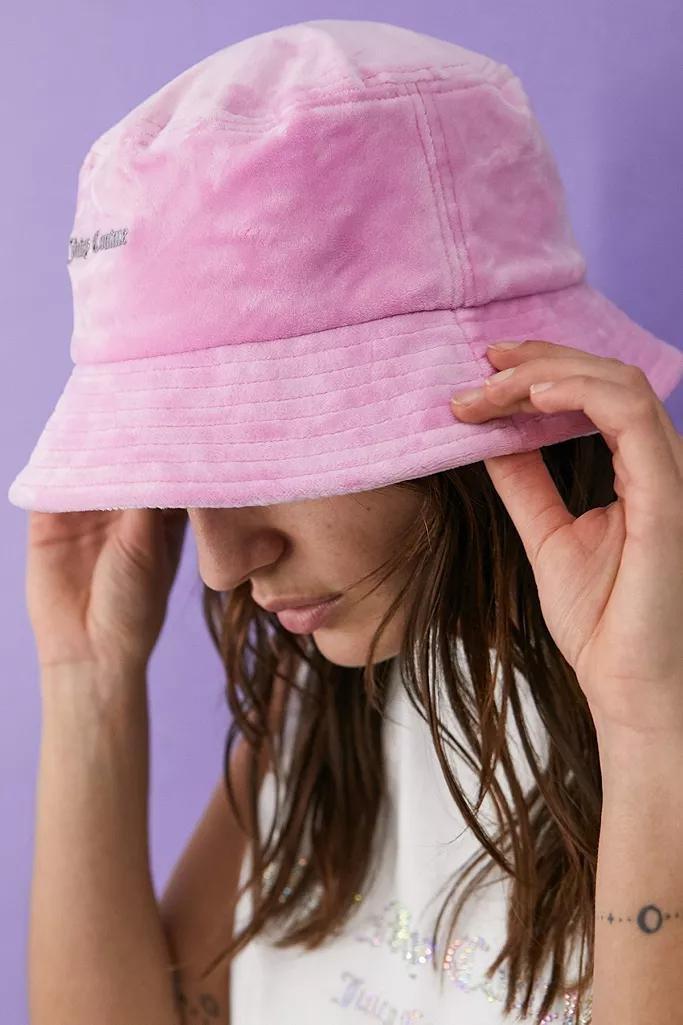 Pink Juicy Couture Velour Bucket Hat, Women, , large image number 0