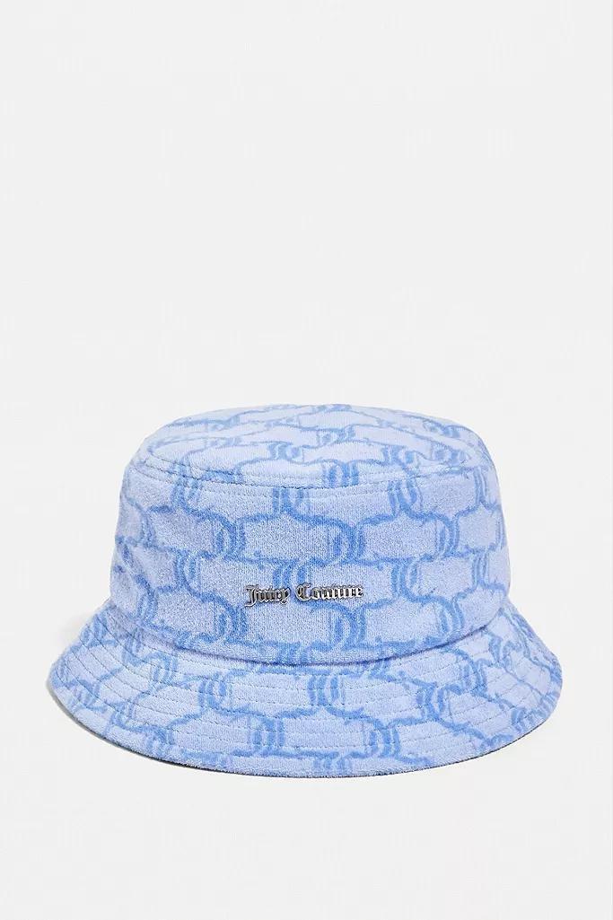 Blue Juicy Couture Monogram Towelling Bucket Hat, Women, , large image number 1