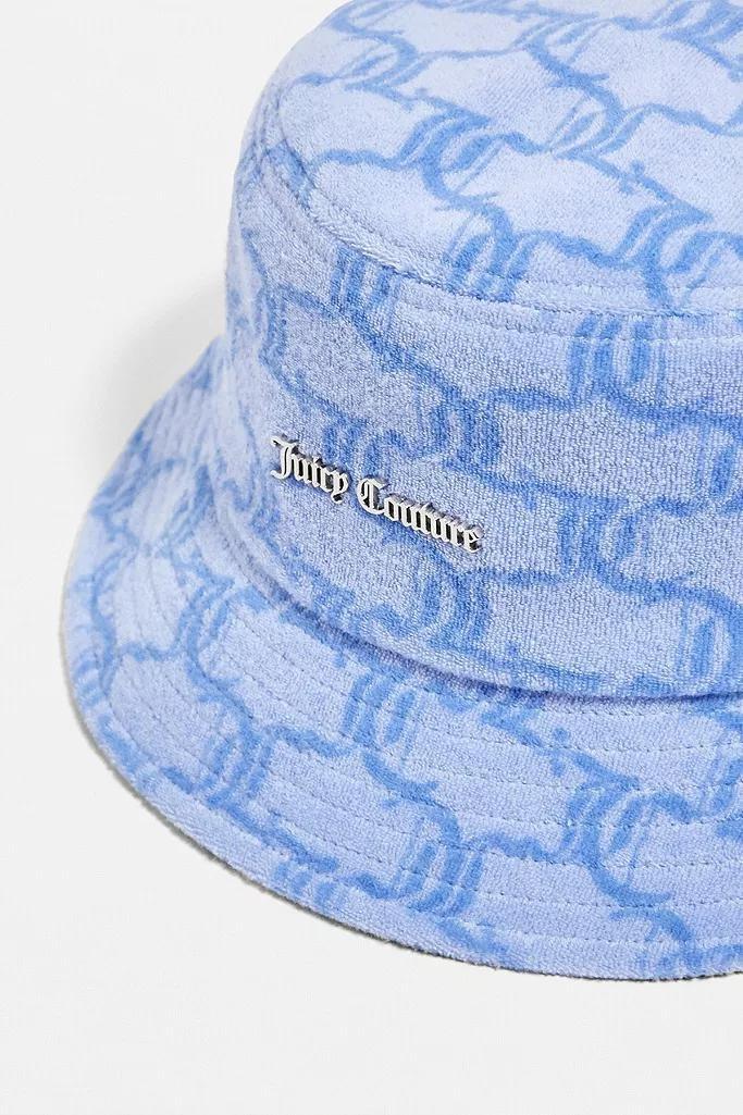 Blue Juicy Couture Monogram Towelling Bucket Hat, Women, , large image number 2