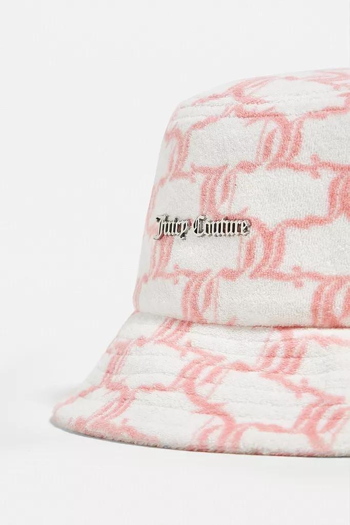 Pink Juicy Couture Monogram Towelling Bucket Hat, Women, , large image number 1