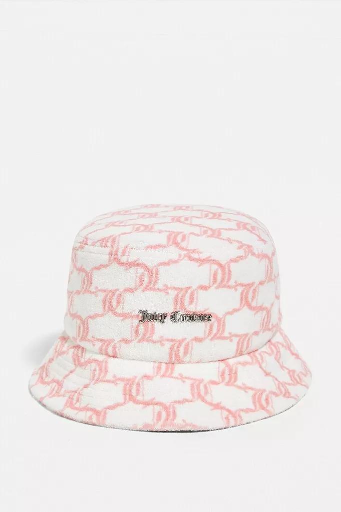 Pink Juicy Couture Monogram Towelling Bucket Hat, Women, , large image number 2