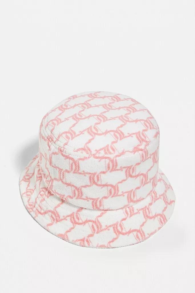 Pink Juicy Couture Monogram Towelling Bucket Hat, Women, , large image number 3