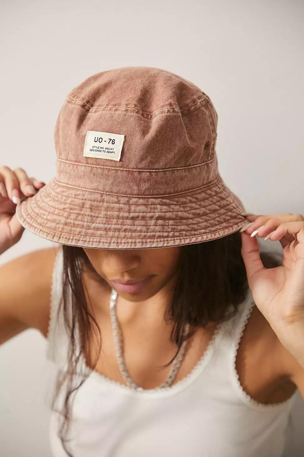 Brown UO Acid-Wash Canvas Bucket Hat, Women, , large image number 1