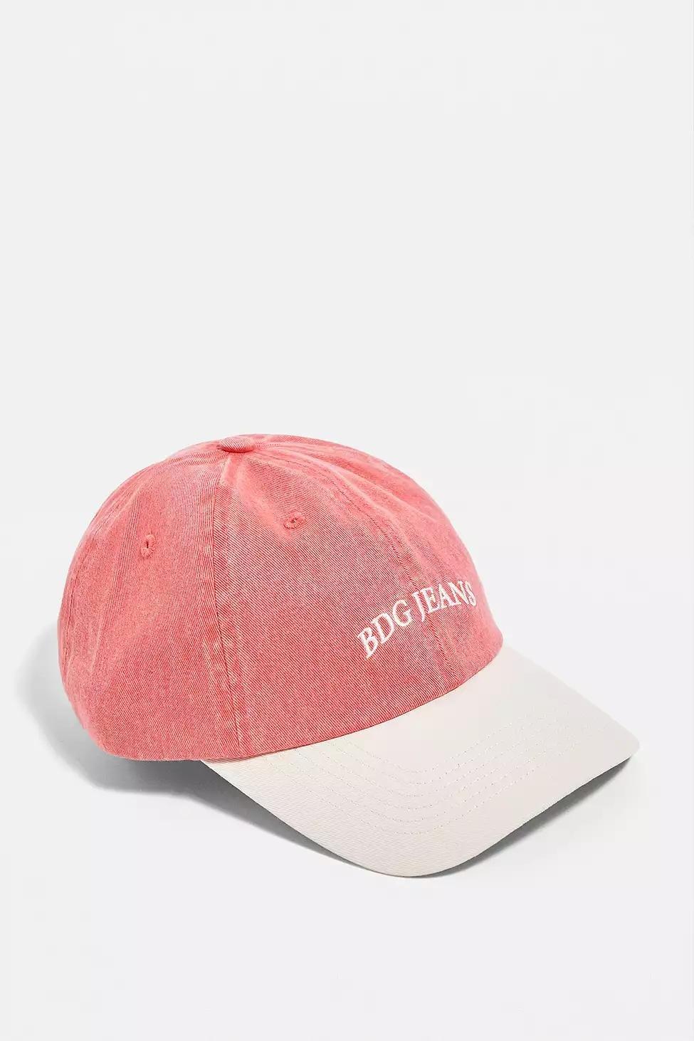 Red BDG Contrast Denim Cap, Women, , large image number 1
