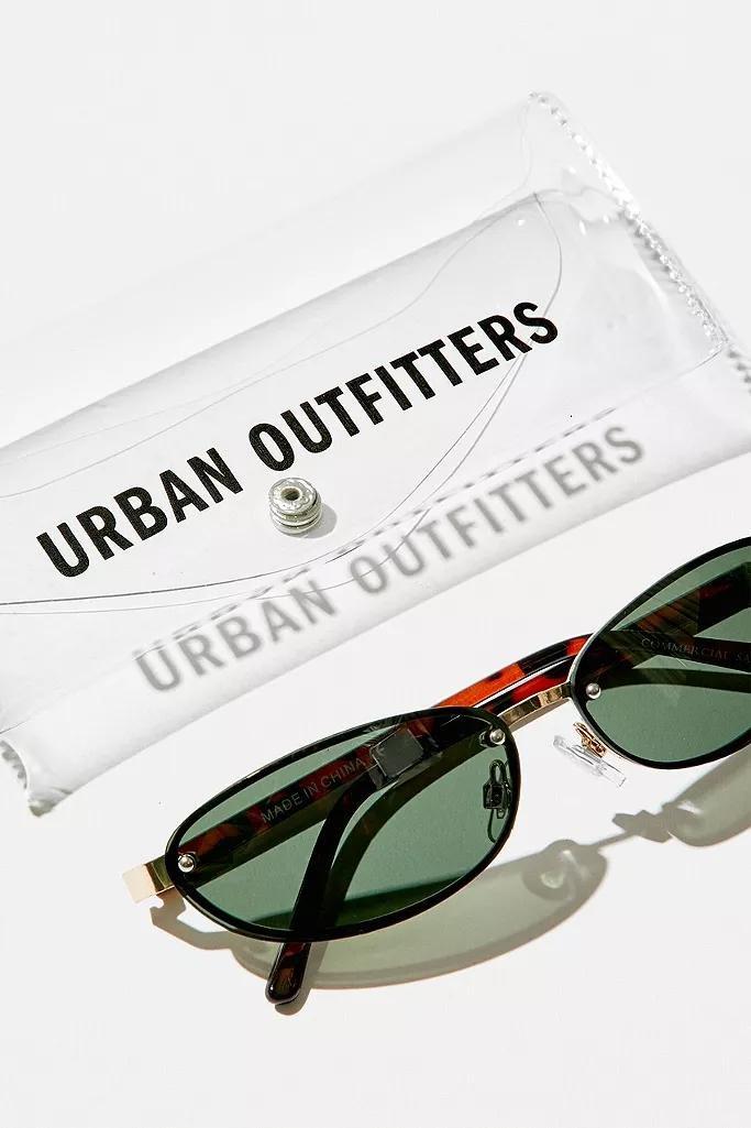 Green UO Rimless Oval Sunglasses, Women, , large image number 5
