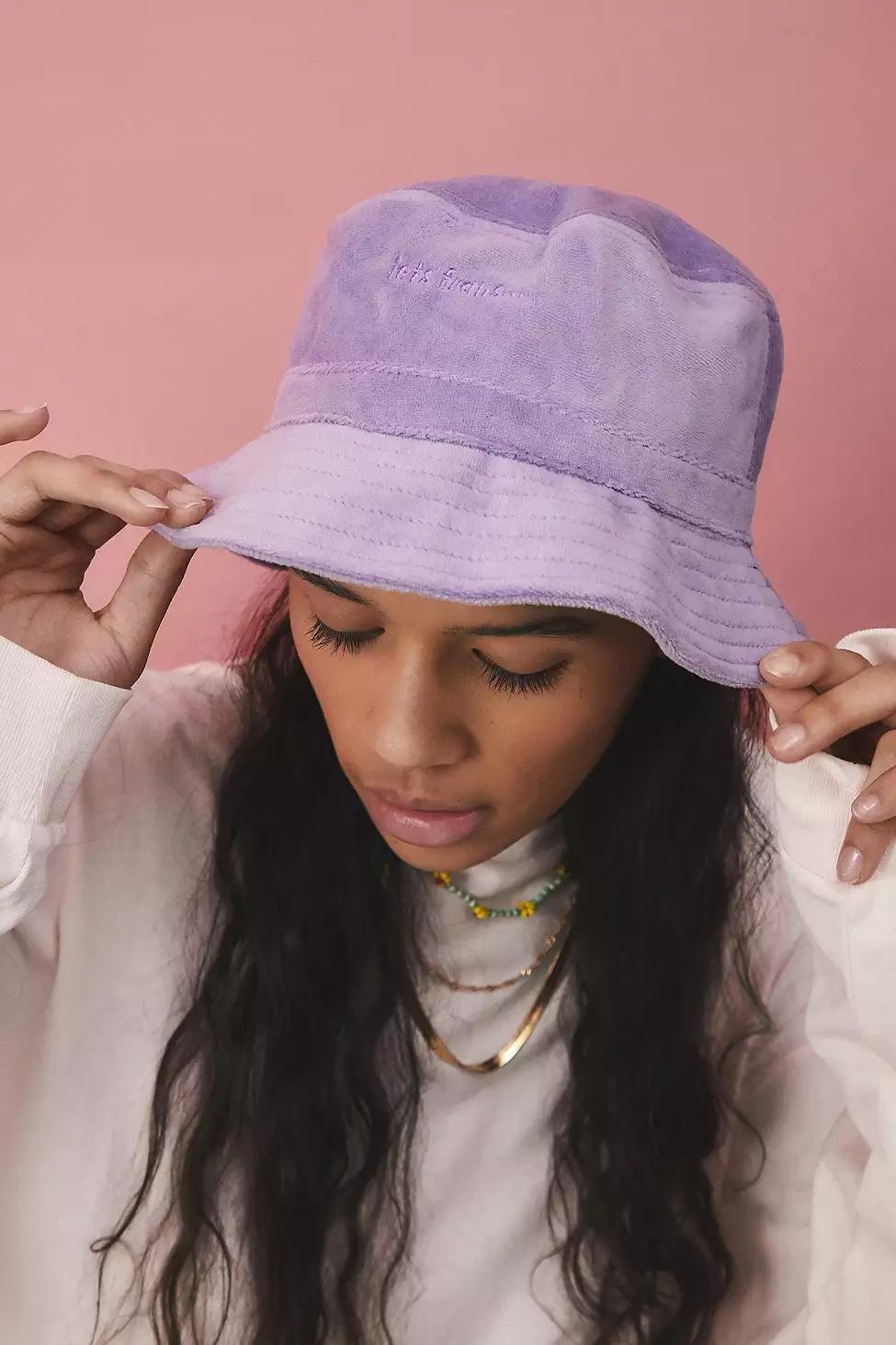 Lilac iets frans... Velour Bucket Hat, Women, , large image number 0