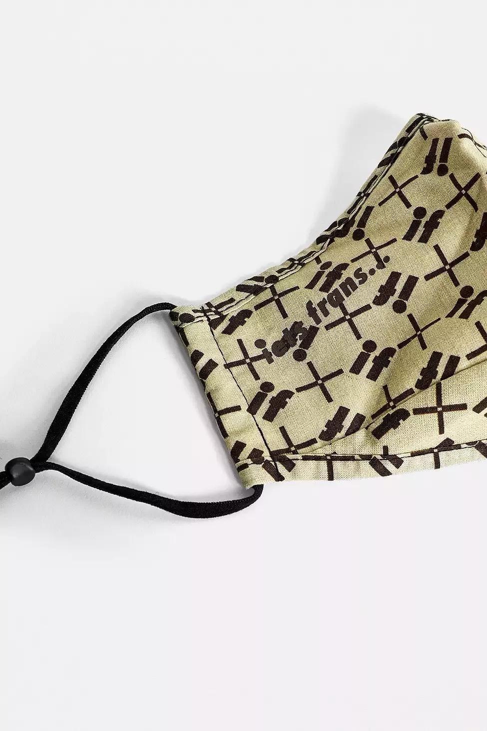 Brown iets frans... Monogram Face Mask And Scrunchie Set, Women, , large image number 2