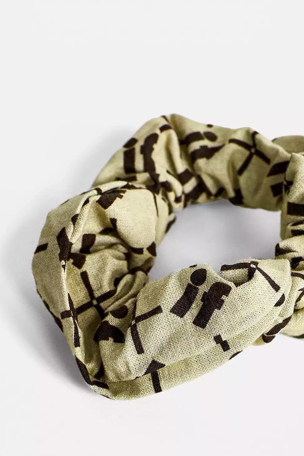 Brown iets frans... Monogram Face Mask And Scrunchie Set, Women, , large image number 3