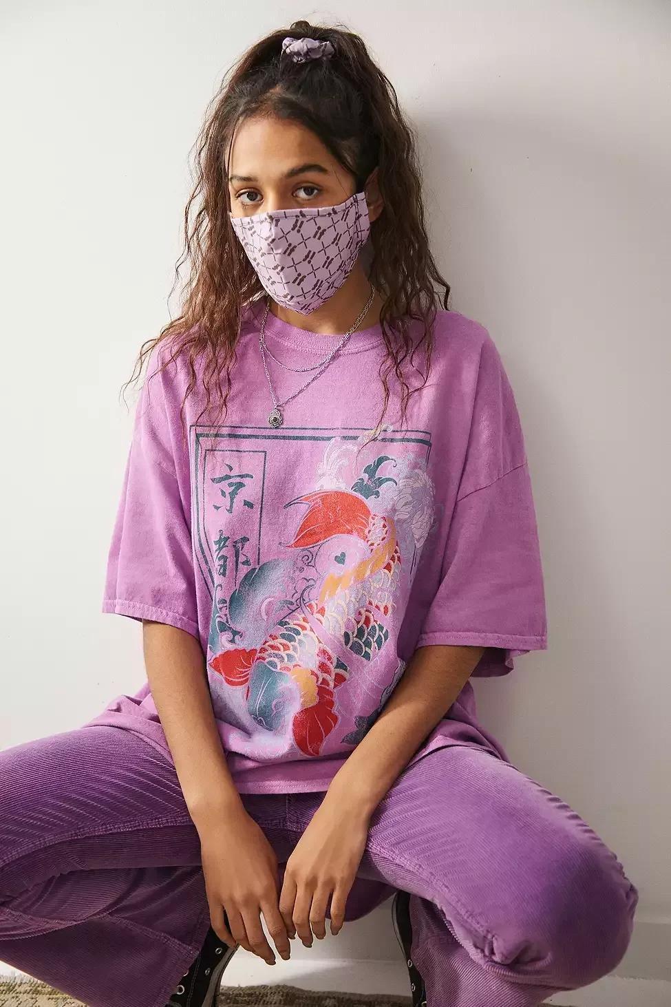 Lilac iets frans... Monogram Face Mask And Scrunchie Set, Women, , large image number 4