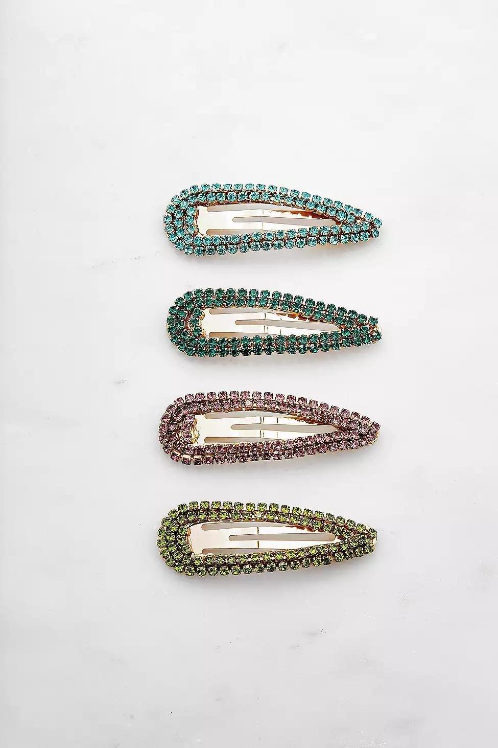 Assorted Diamante Hair Clip Set, Women, , large image number 0