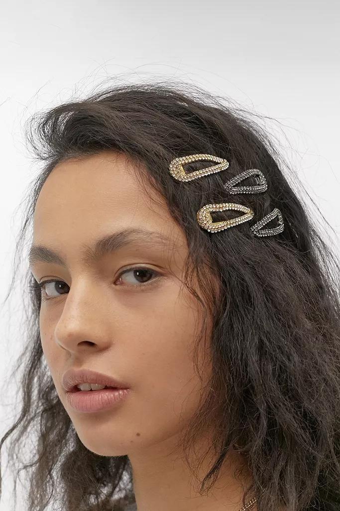 Black/White  Diamante Hair Clip Set, Women, , large image number 1