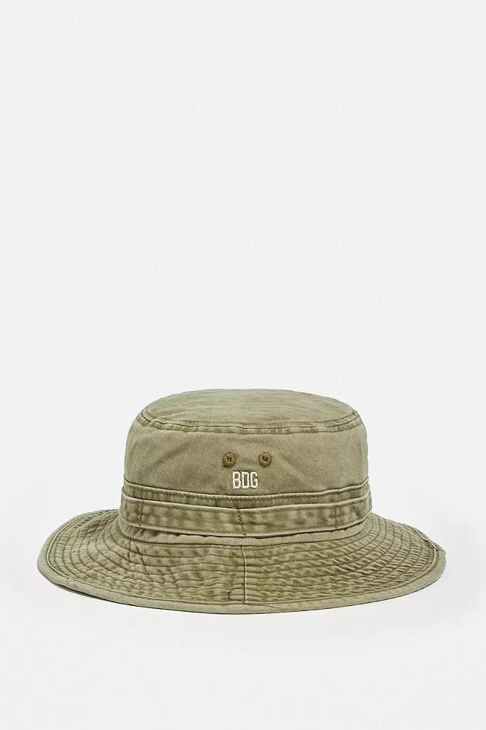 Khaki BDG Washed Canvas Rimmed Hat, Men, , large image number 2
