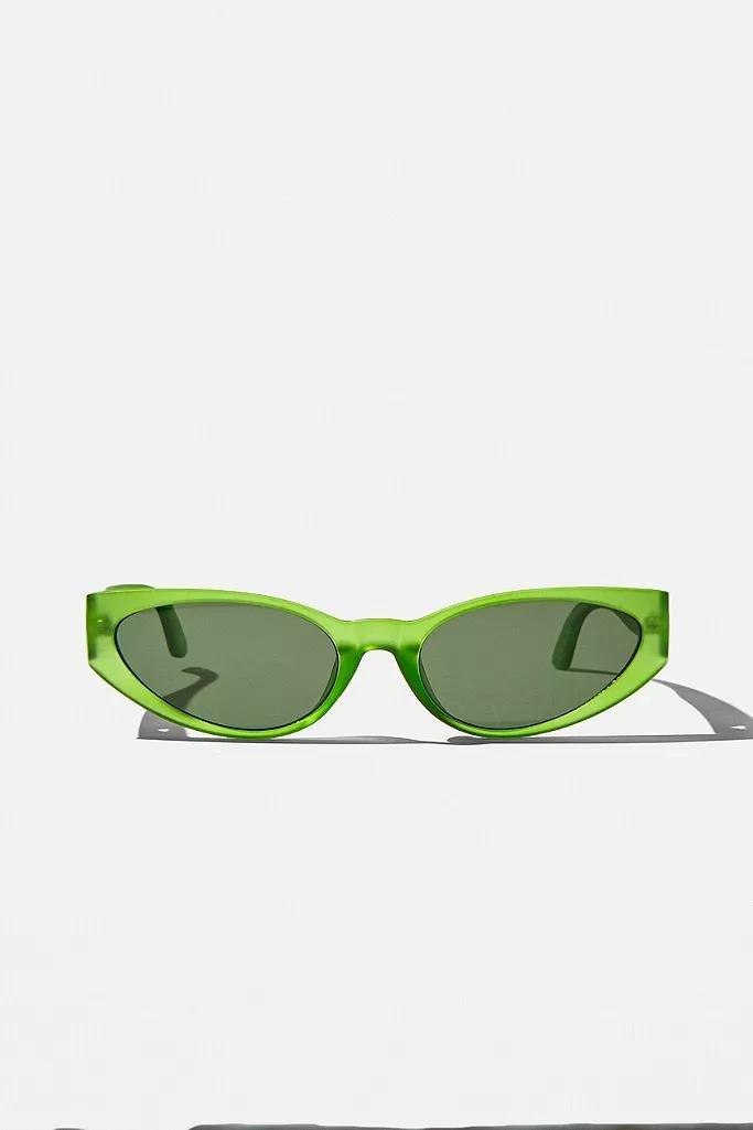 Lime UO Heart Cut-Out Sunglasses, Women, , large image number 1