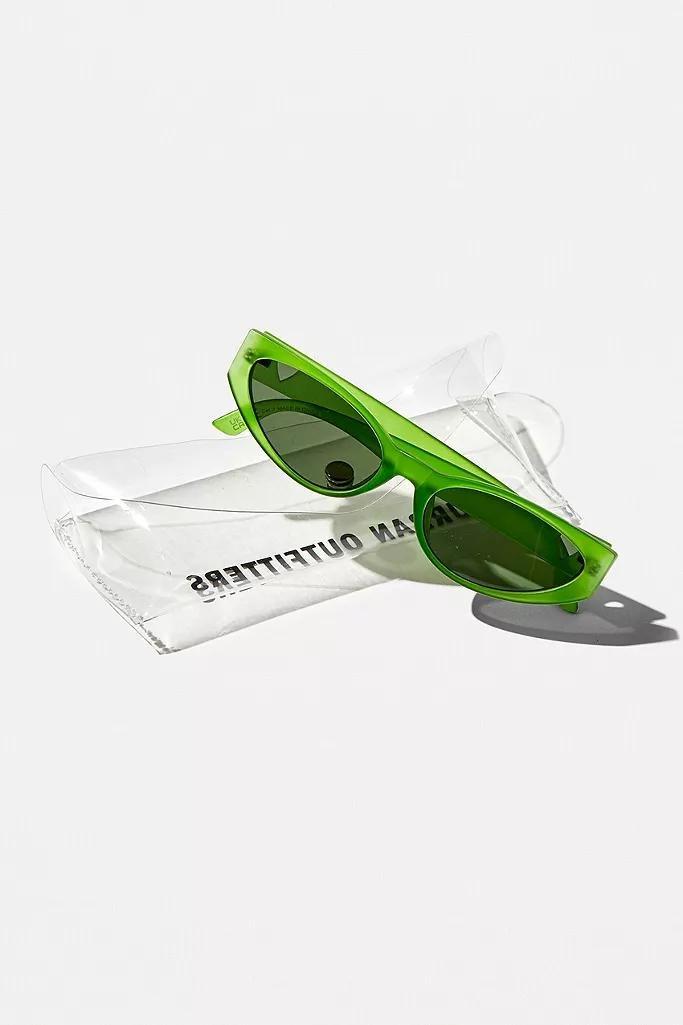 Lime UO Heart Cut-Out Sunglasses, Women, , large image number 4