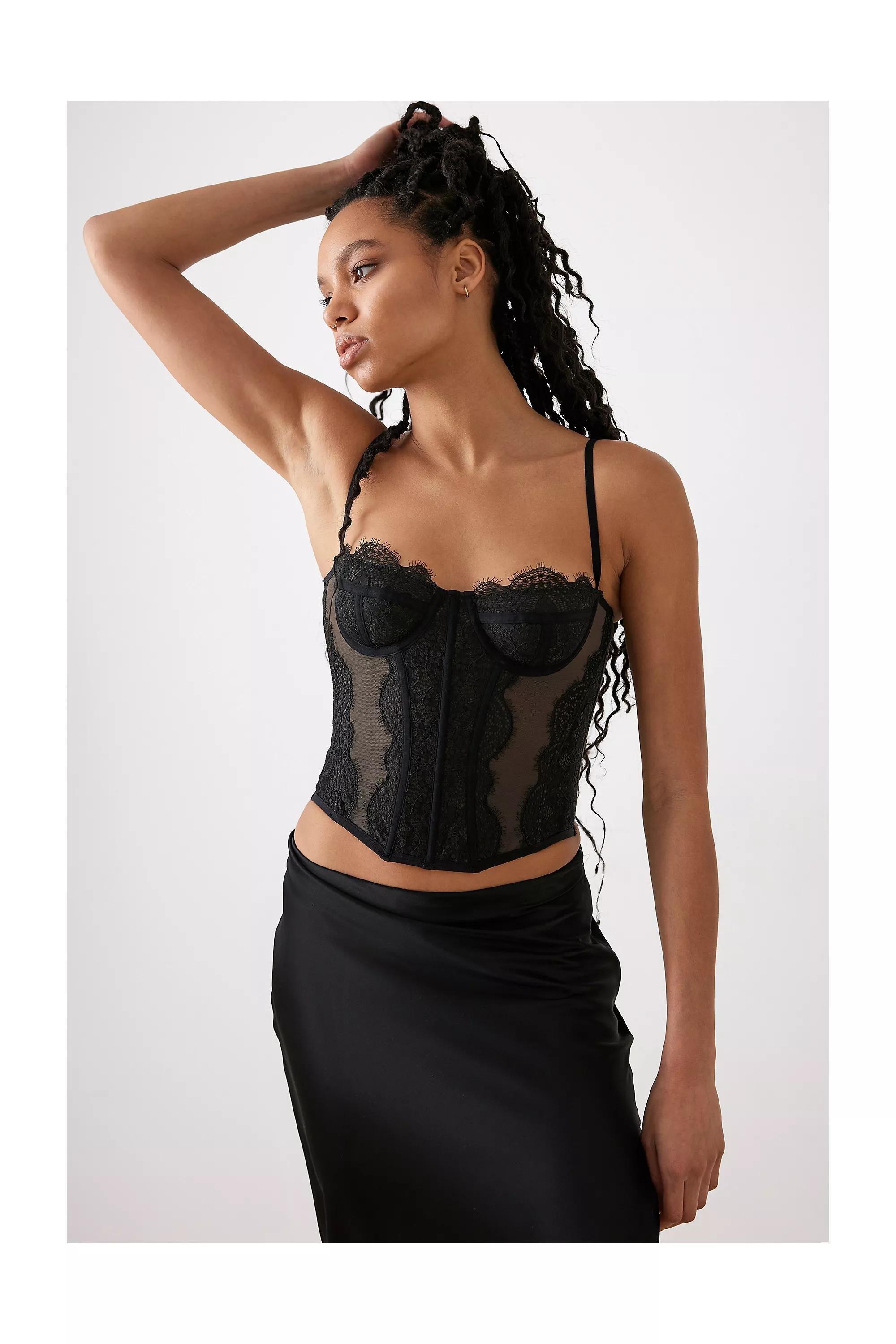 Out From Under Divine Modern Love Embroidered Corset  Urban Outfitters  Singapore - Clothing, Music, Home & Accessories
