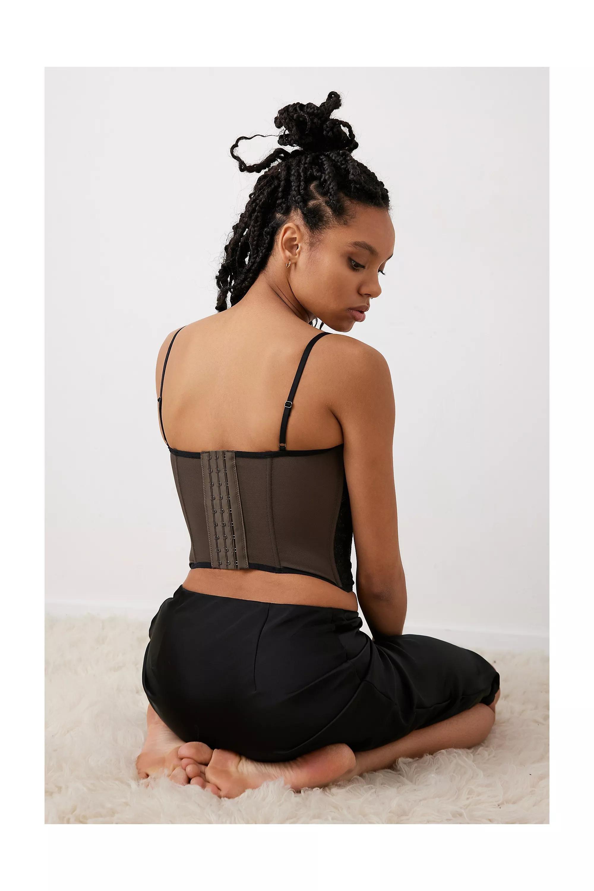 Urban Outfitters Womens Medium Out From Under Modern Love Corset In Black
