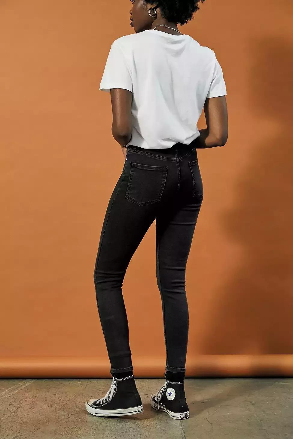Black Bdg Pine Worn Skinny Jean, , large image number 3