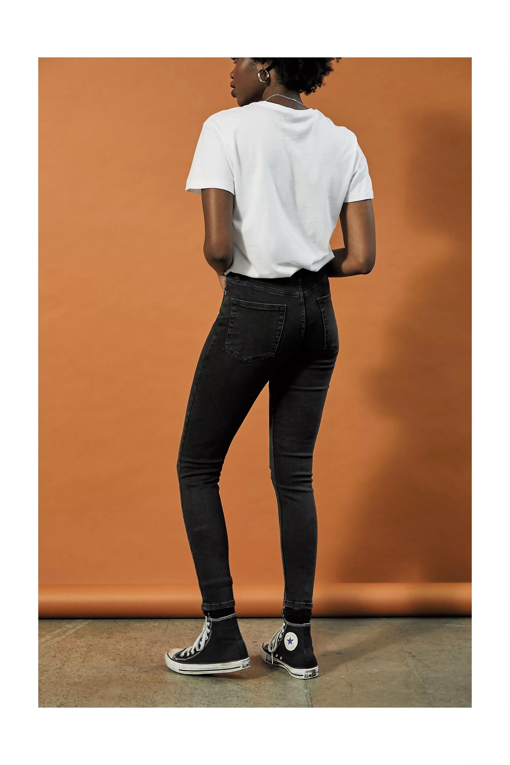 Black BDG Pine Worn Skinny Jeans, Women, , large image number 3