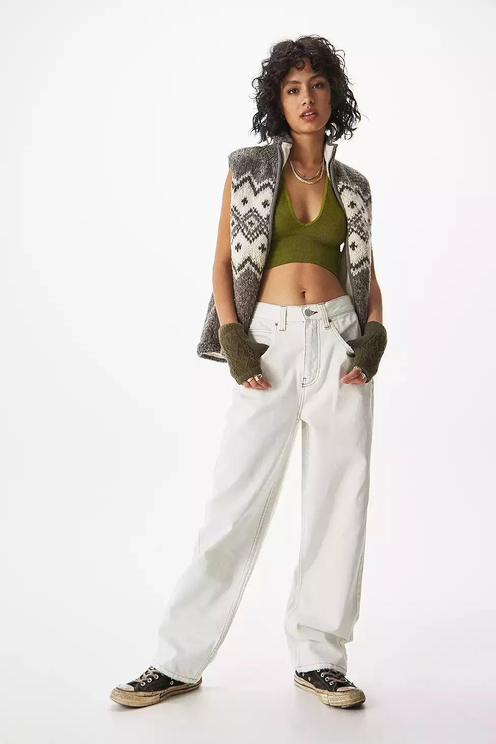 Urban Outfitters White BDG High Waisted Boyfriend Jeans Women