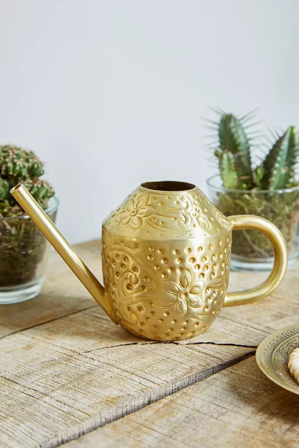 Gold Velma Watering Can, GOLD, large image number 0