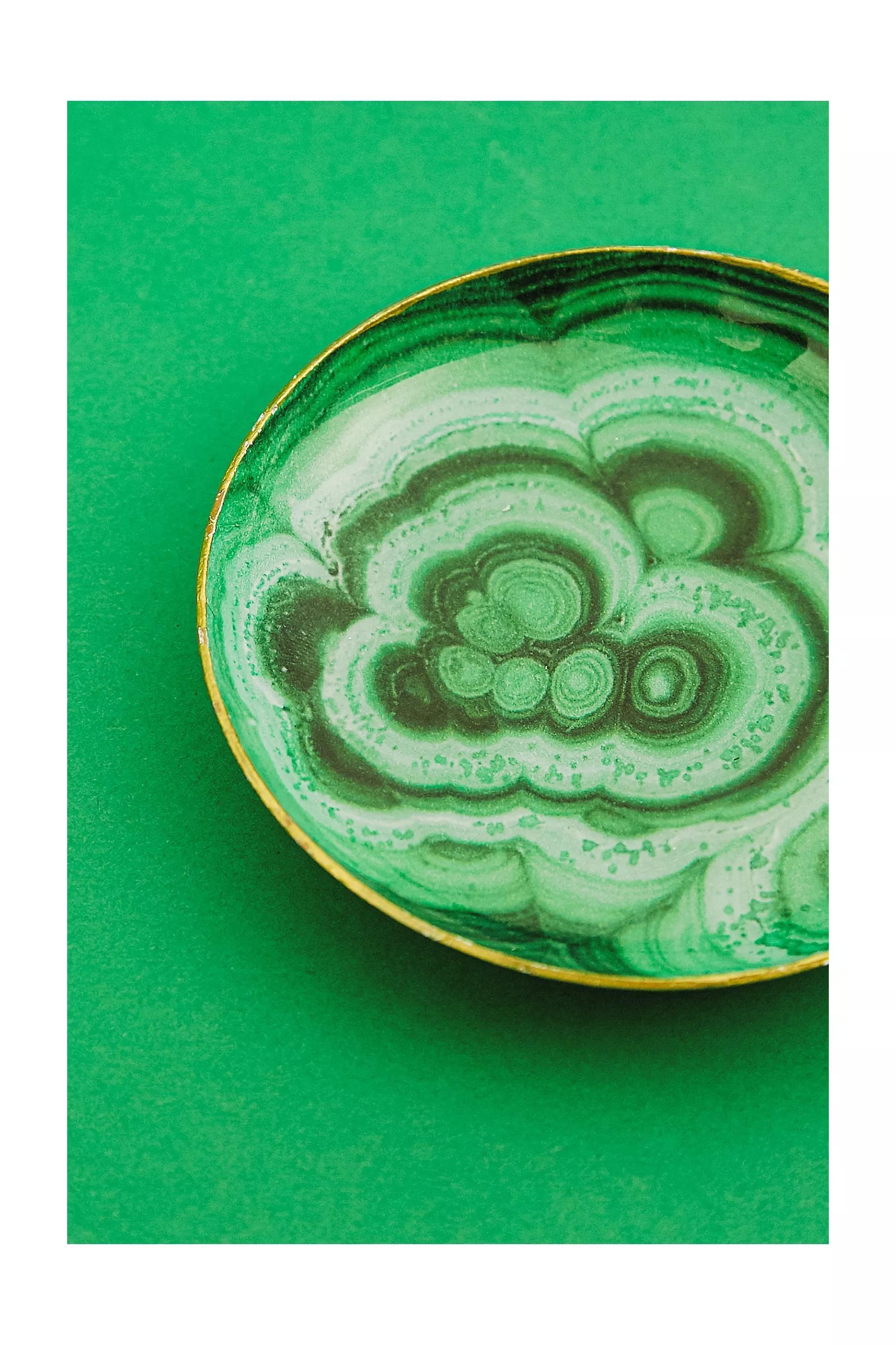 Green Agate Effect Trinket Tray, , large image number 2