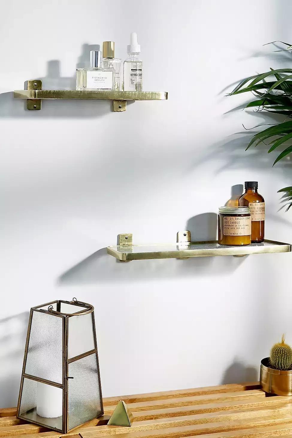 Gold Embossed Glass Shelf, , large image number 2