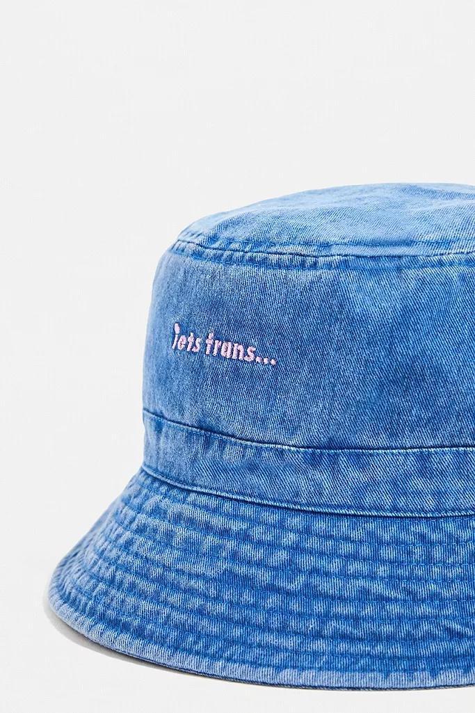 Blue iets frans... Washed Denim Bucket Hat, Men, , large image number 2
