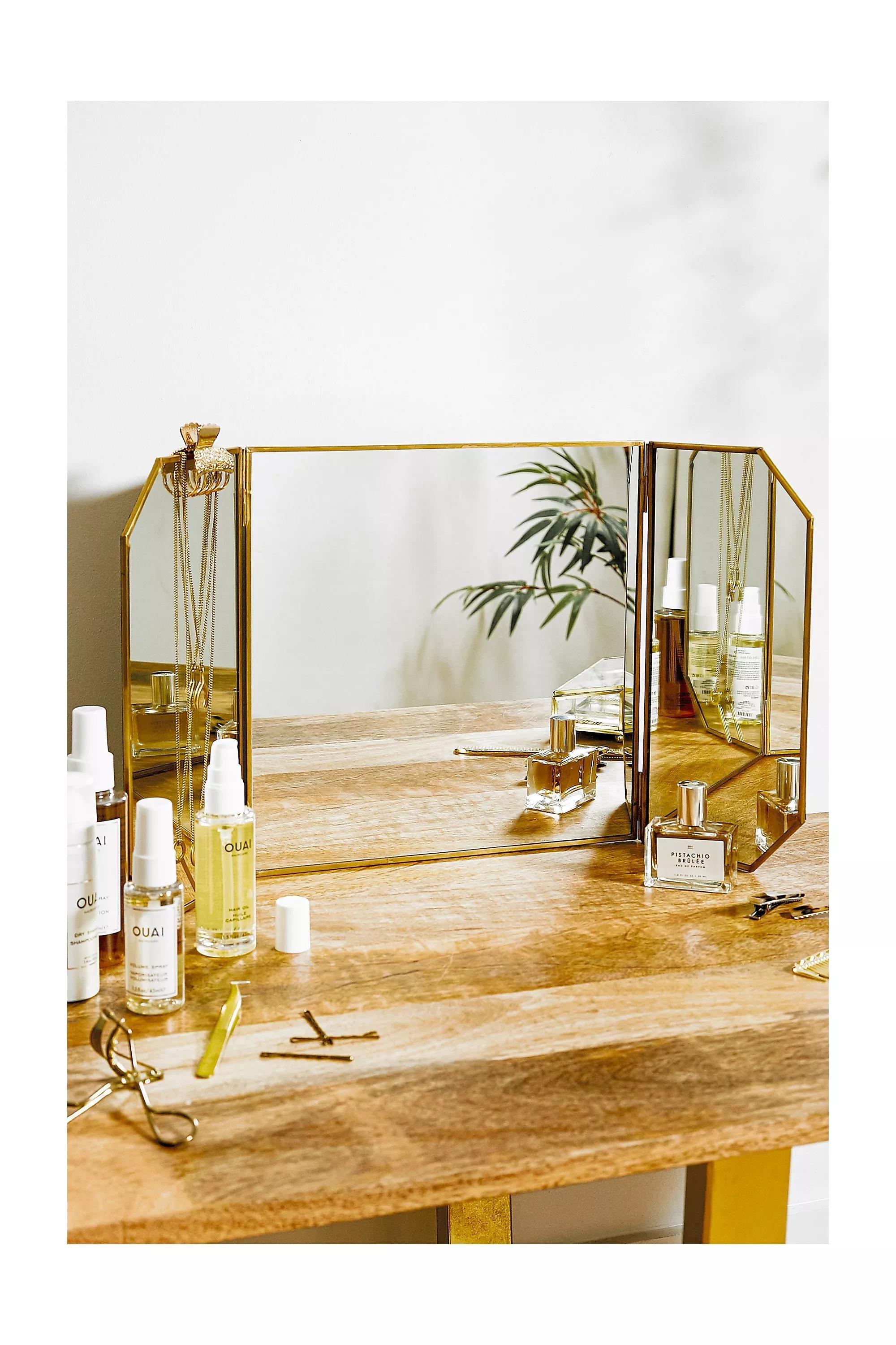 Gold Large Dressing Table Mirror, GOLD, large image number 0