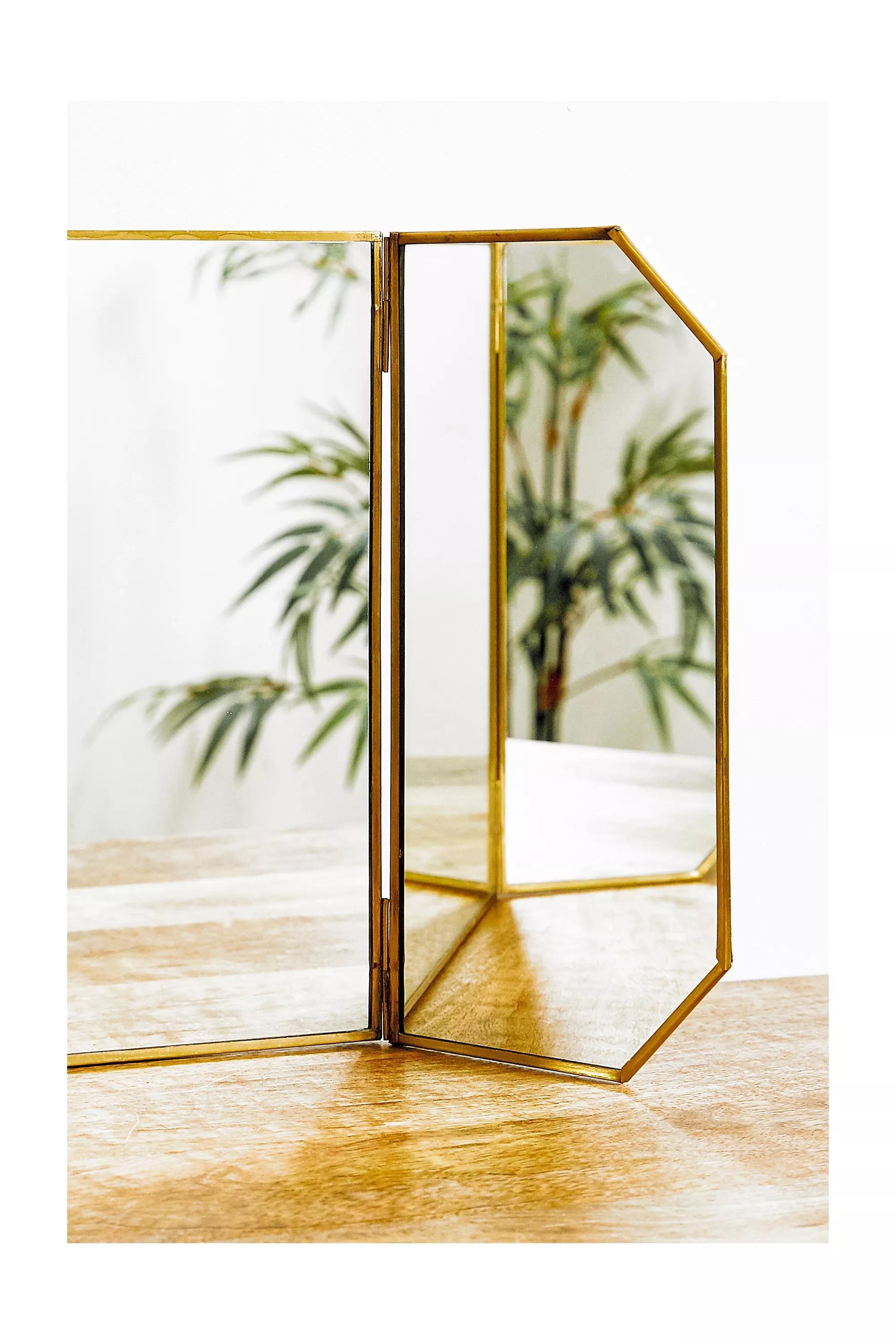 Gold Large Dressing Table Mirror, GOLD, large image number 1