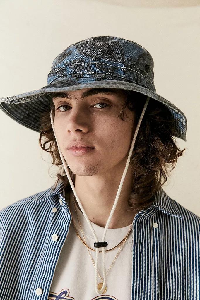 ASSORT BDG Blue Denim Paisley Print Hat, , large image number 0