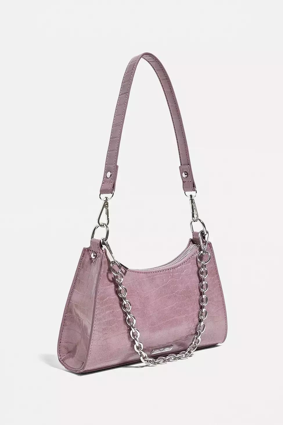 Lilac UO Kez Croc Shoulder Bag, Women, , large image number 2