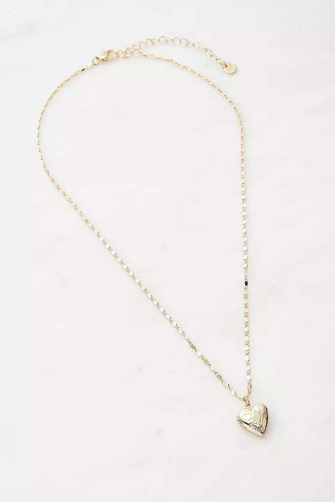 Gold-Tone Heart Locket Necklace, Women, , large image number 0