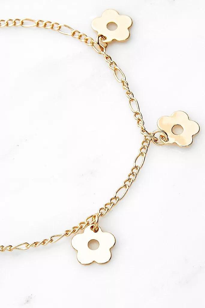 Gold-Tone Floral Bracelet, Women, , large image number 1