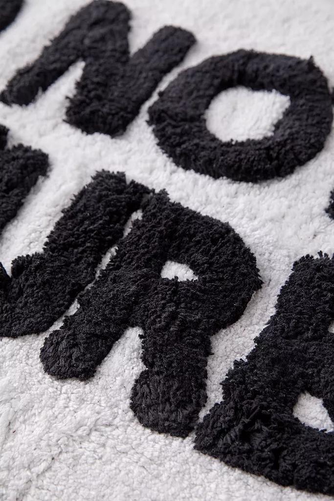 Black/White Do Not Disturb Bath Mat, , large image number 5