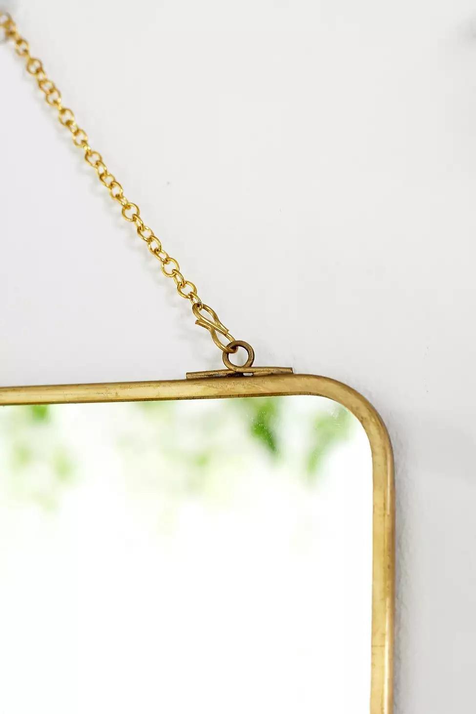 مرآة مستطيلة كبيرة ذهبية, , large image number 2