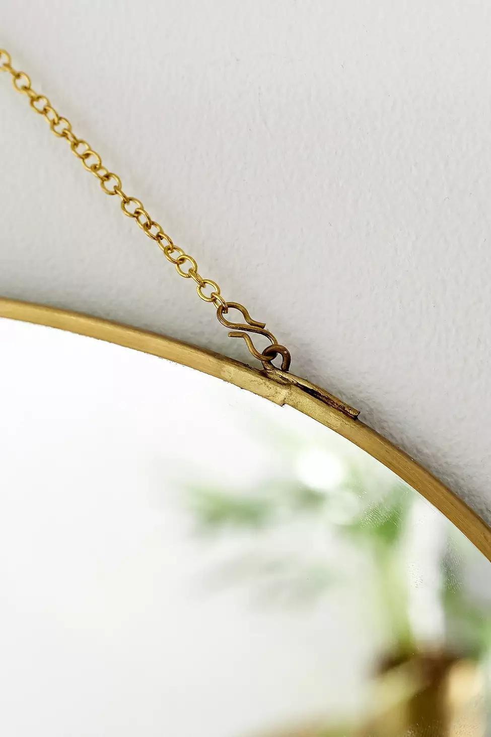 Gold Large Oval Mirror, , large image number 2