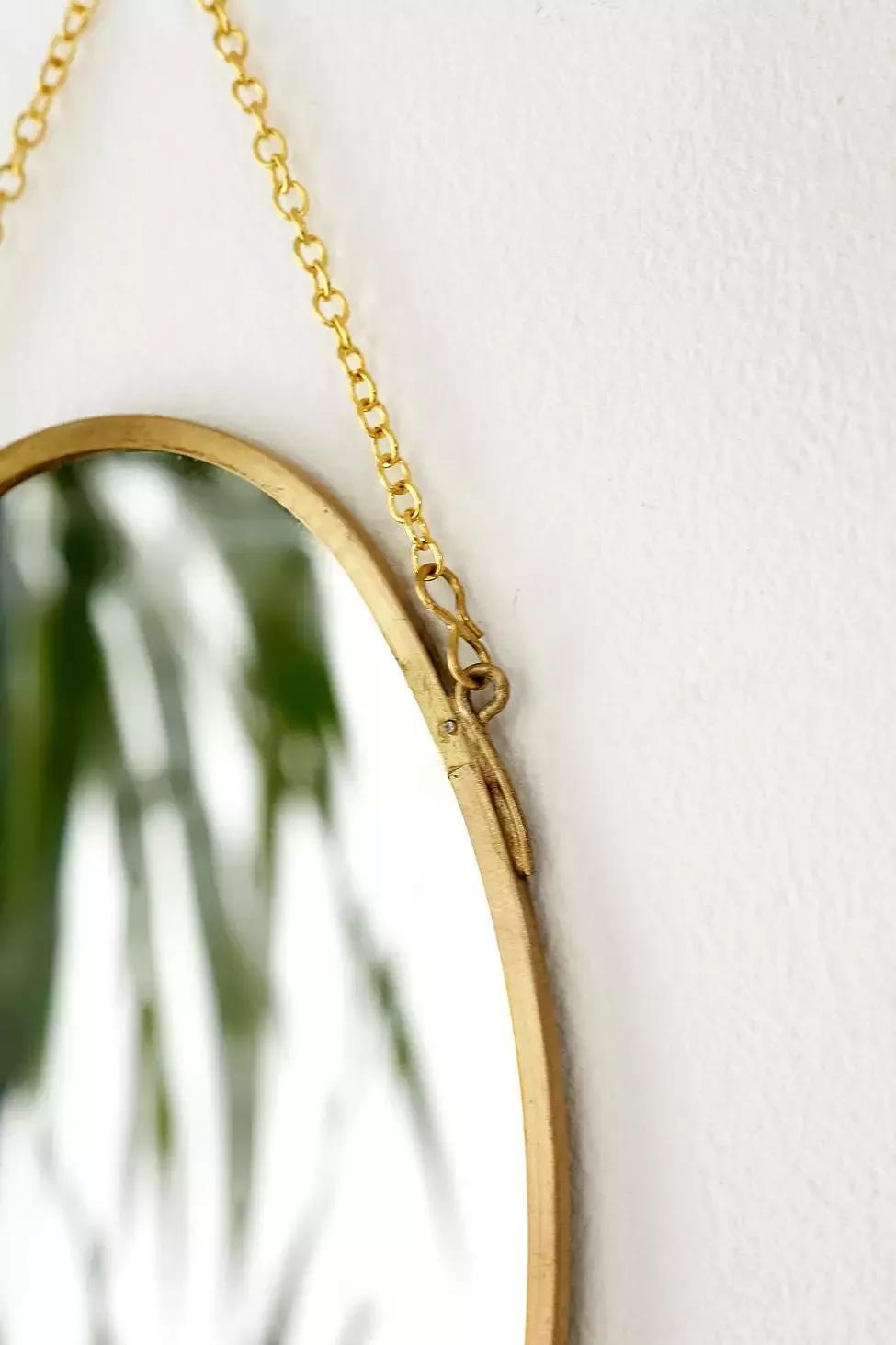 Gold Small Oval Mirror, , large image number 2