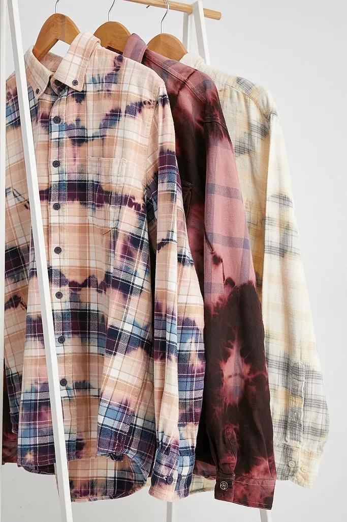 Assorted Urban Renewal Remade From Vintage Tie-Dye Check Shirt, Women, , large image number 0