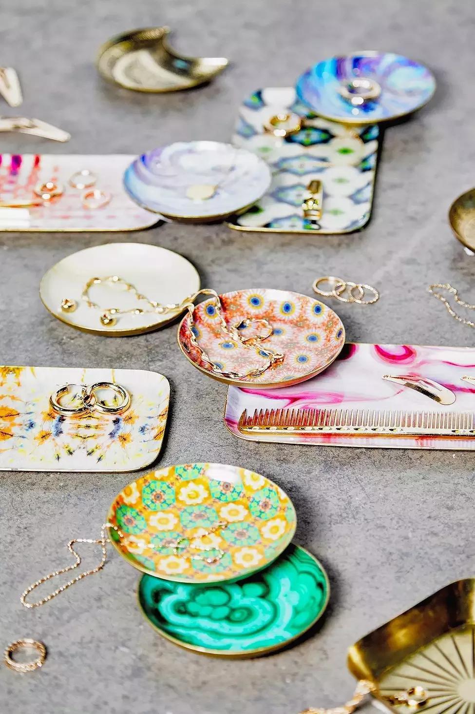 Pink Katie Trinket Tray, , large image number 1