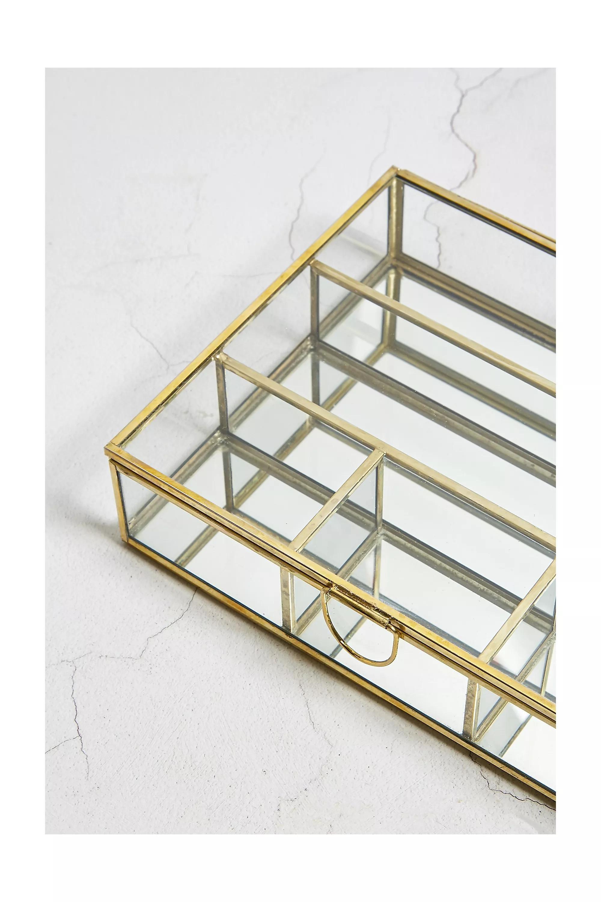 Gold Glass Display Jewellery Box, GOLD, large image number 3