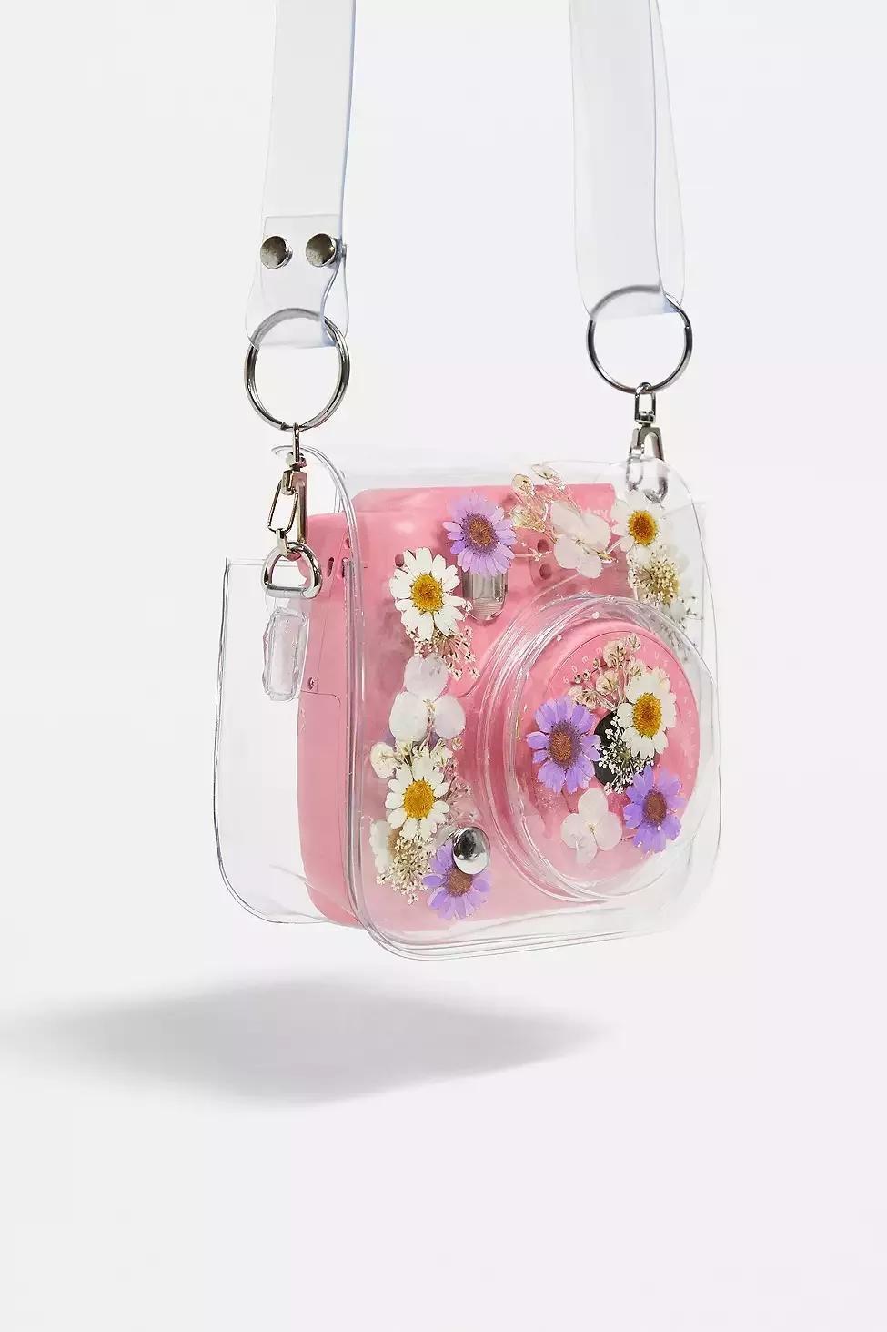 Lilac Pressed Flower Instax Mini Camera Bag, , large image number 2