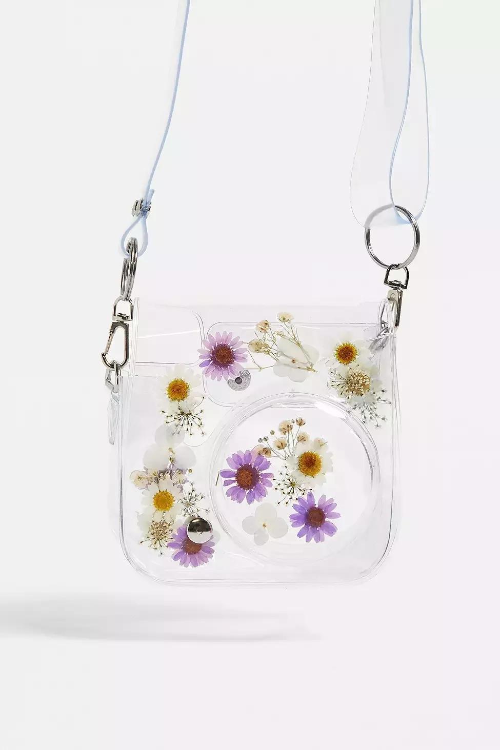 Lilac Pressed Flower Instax Mini Camera Bag, , large image number 3
