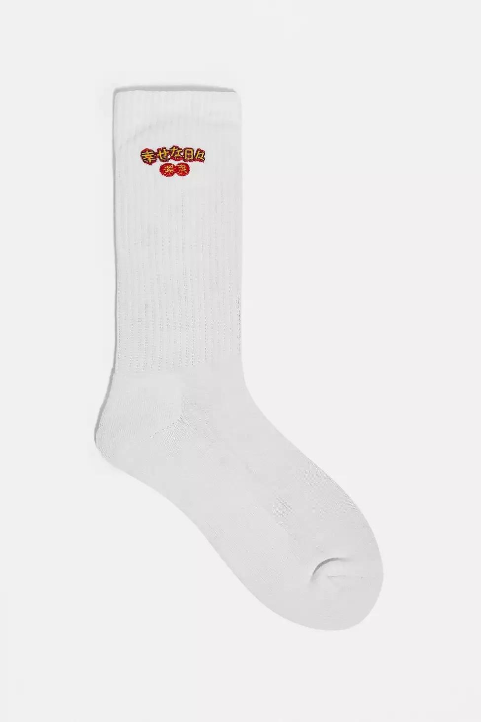 جوارب بطبعة يابانية بيضاء, , large image number 1