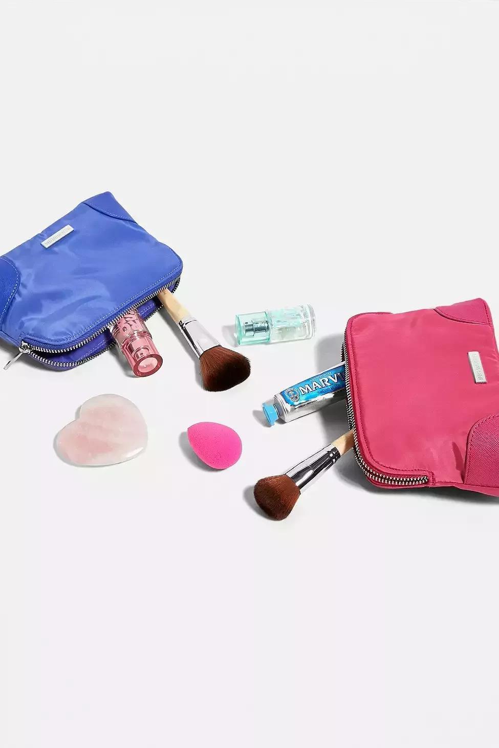 Blue Reinforced Corner Makeup Bag, Women, , large image number 1