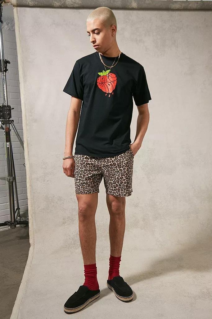 Black HUF UO Exclusive Strawberry T-Shirt, Men, , large image number 2