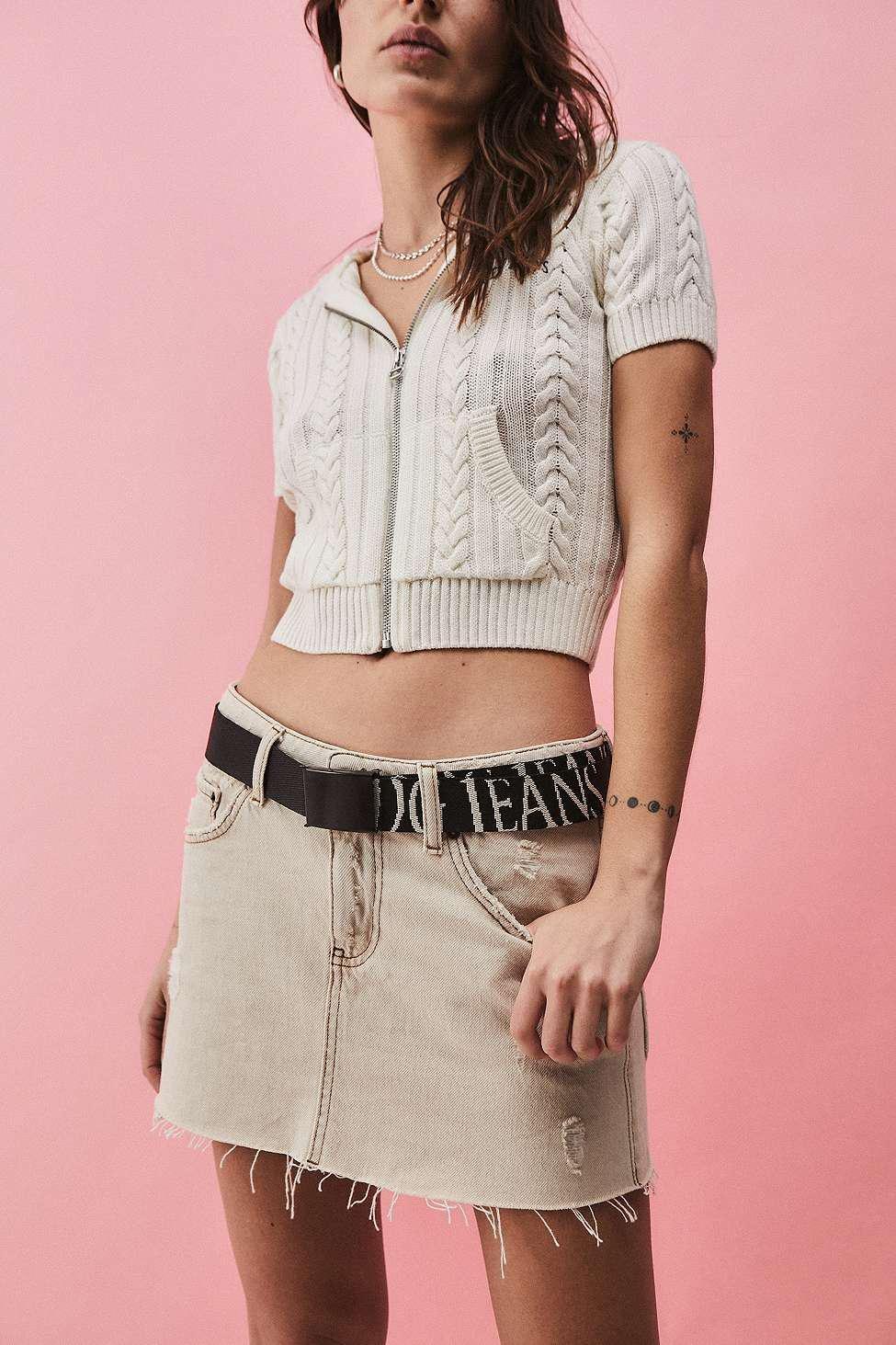 Black BDG Jacquard Webbing Belt, Women, , large image number 0