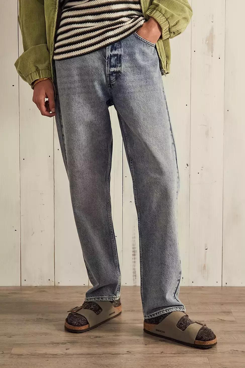 Blue Bdg Organic Light Wash Relaxed Dad Fit Jeans, , large image number 0