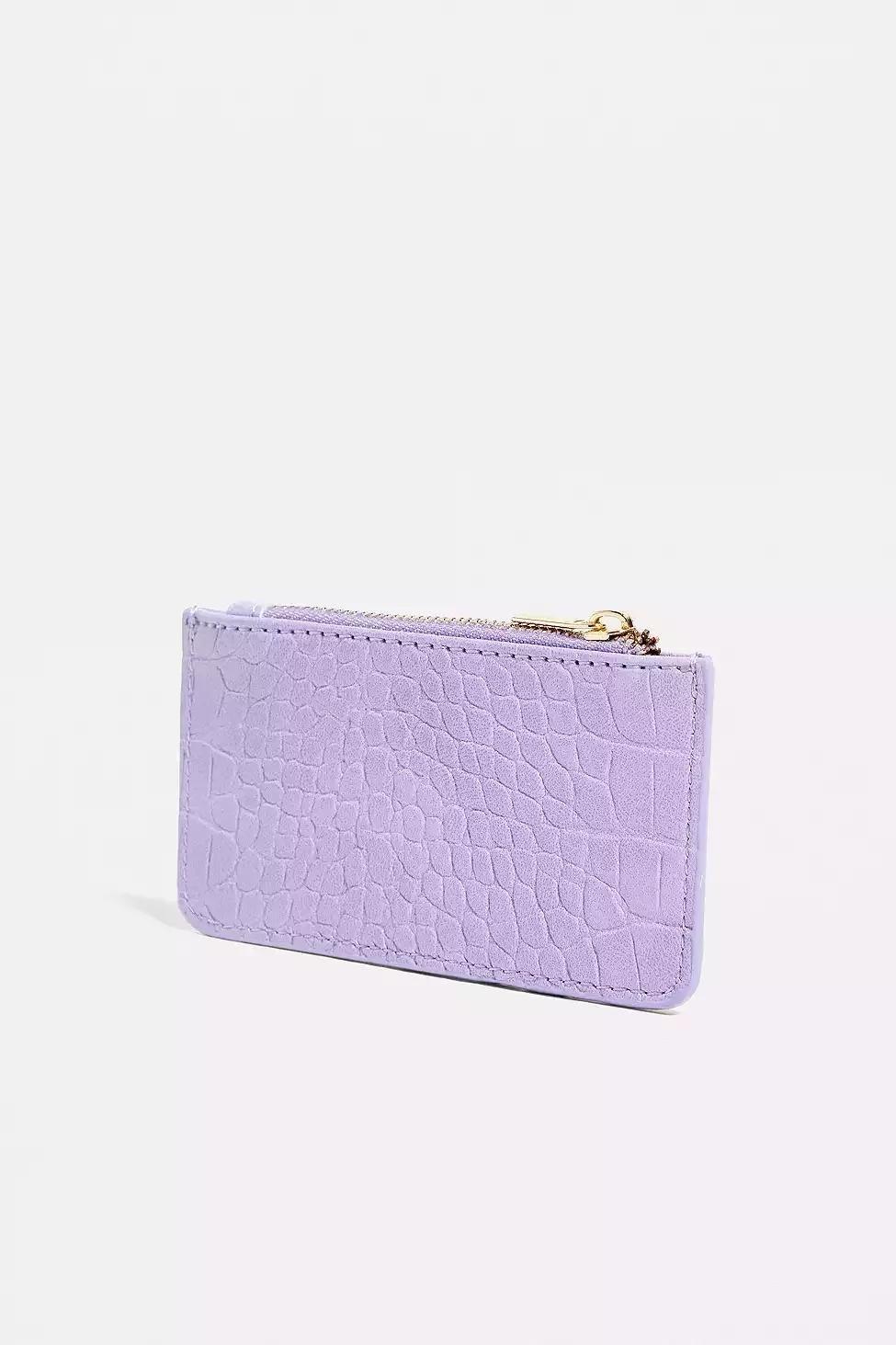LILAC UO Faux Croc Cardholder, , large image number 1